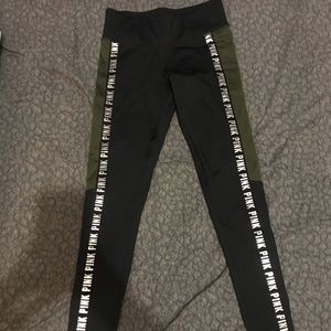 Super cute Pink leggings with silver detailing!